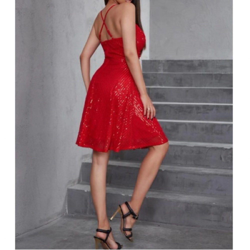 Luxe party holidays sequins mini dress - Picture 11 of 16